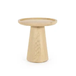 Ronde Bijzettafel Leia Eikenhout 46cm - Naturel - Loft24.nl