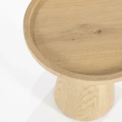 Ronde Bijzettafel Leia Eikenhout 46cm - Naturel - Loft24.nl