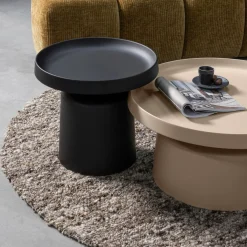 Ronde Bijzettafel Peer 49cm - Zwart - Loft24.nl