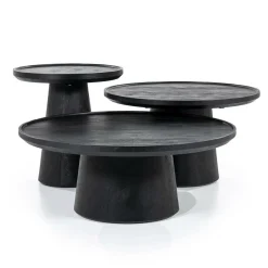 Ronde Bijzettafel Ron Mangohout - Zwart - Loft24.nl