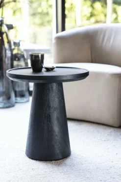 Ronde Bijzettafel Ron Mangohout - Zwart - Loft24.nl