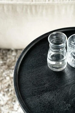 Ronde Bijzettafel Ron Mangohout - Zwart - Loft24.nl