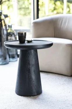 Ronde Bijzettafel Ron Mangohout - Zwart - Loft24.nl