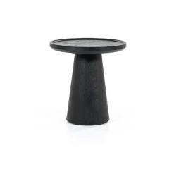 Ronde Bijzettafel Ron Mangohout - Zwart - Loft24.nl