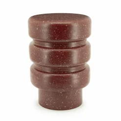Ronde Bijzettafel Spatter 30cm - Burgundy - Loft24.nl