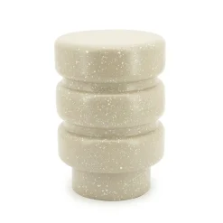 Ronde Bijzettafel Spatter 30cm - Taupe - Loft24.nl