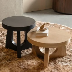 Ronde Bijzettafel Tala 55cm Naturel - Loft24.nl