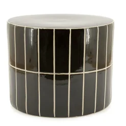 Ronde Bijzettafel TileTastic Aardewerk 42cm - Bruin - Loft24.nl