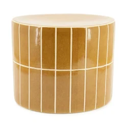 Ronde Bijzettafel TileTastic Aardewerk 42cm - Mosterd - Loft24.nl