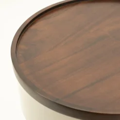 Ronde Bijzettafel Tondo 37cm - Taupe - Loft24.nl