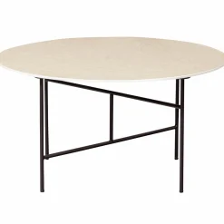 Ronde Bijzettafel Vida Marmer 75 x 75cm Naturel - Loft24.nl