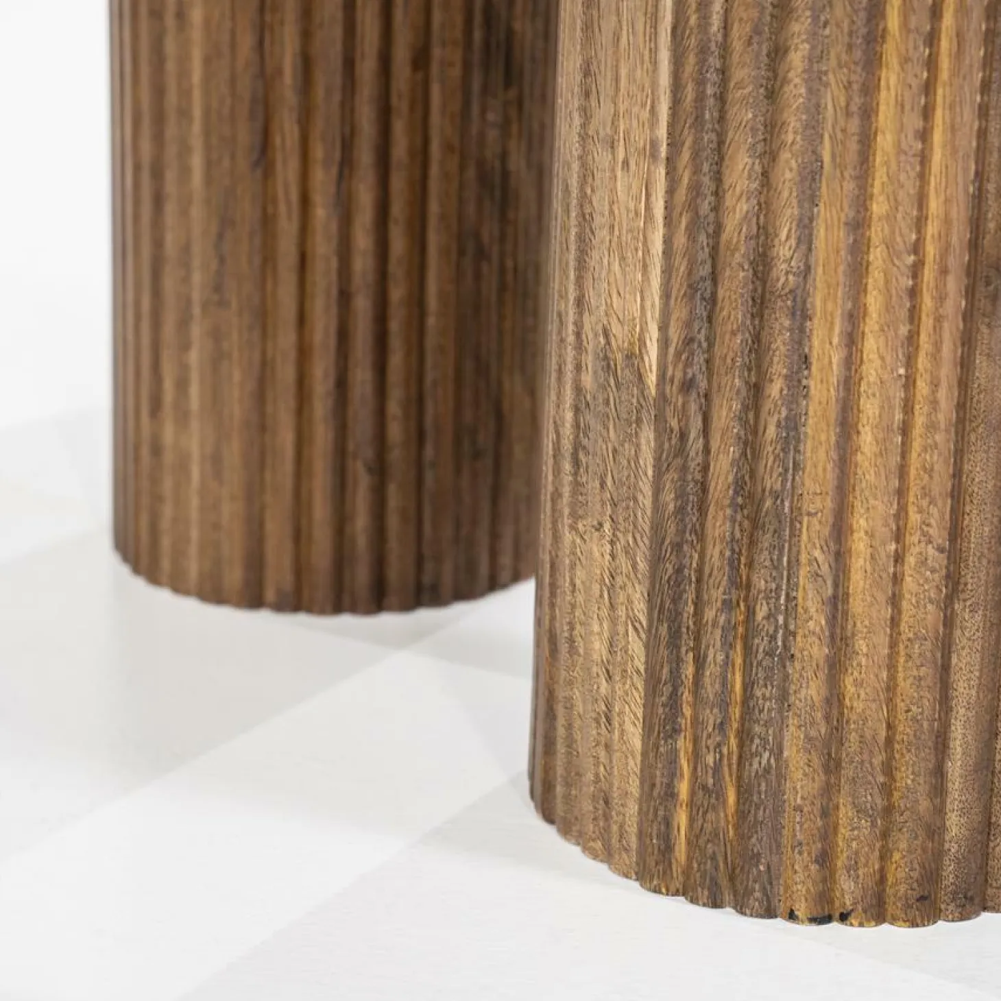 Ronde Bijzettafel Xavi Marmer en Mangohout - 60cm - Loft24.nl