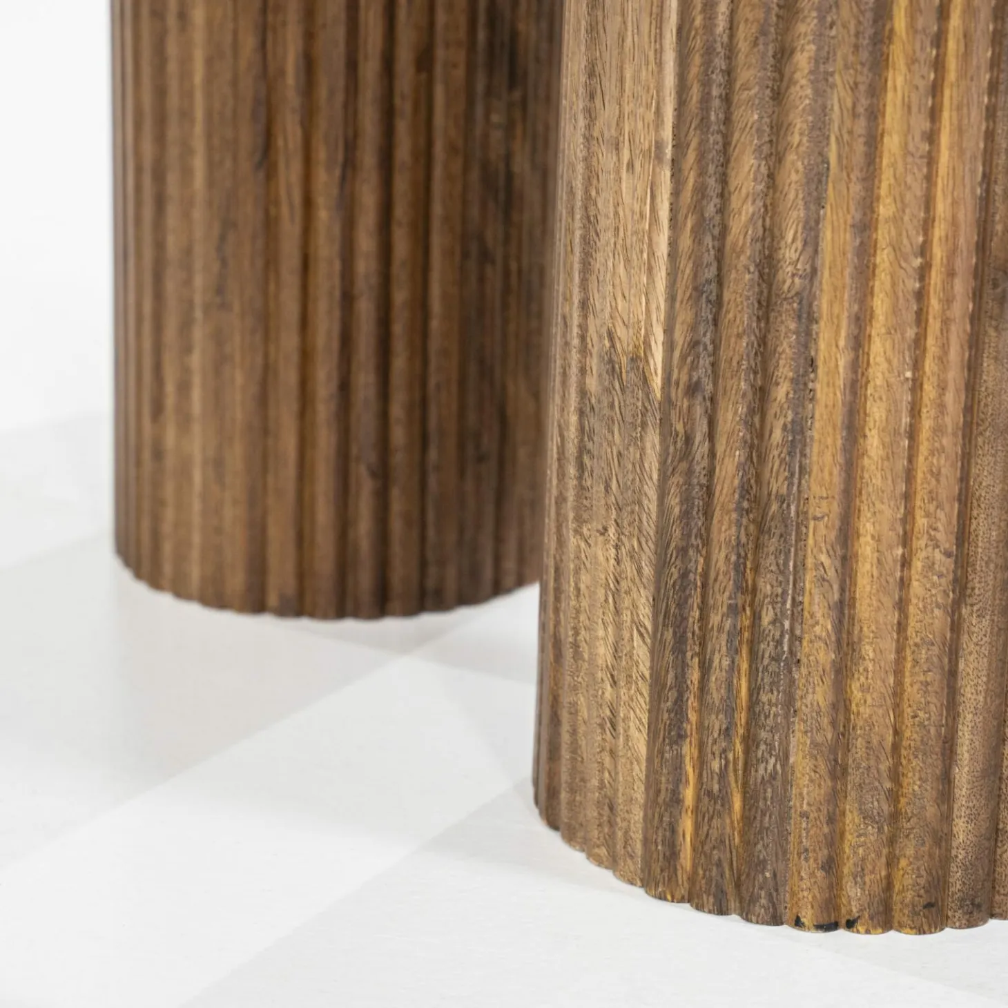 Ronde Bijzettafel Xavi Marmer en Mangohout - 60cm - Loft24.nl