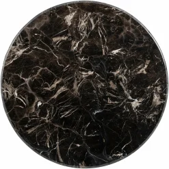 Ronde Bistrotafel Carlten Marmer Ø65 cm - Zwart - Loft24.nl