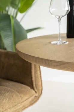 Ronde Bistrotafel Florent Mangohout 70cm - Naturel - Loft24.nl