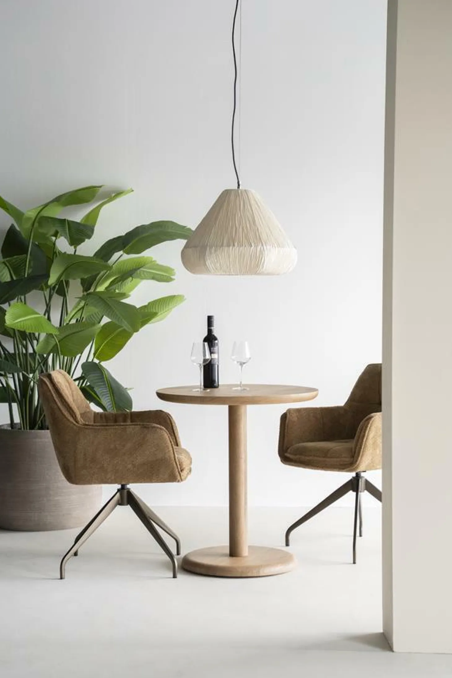 Ronde Bistrotafel Florent Mangohout 70cm - Lichtbruin - Loft24.nl