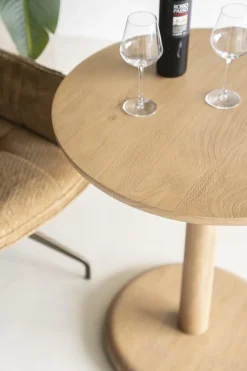 Ronde Bistrotafel Florent Mangohout 70cm - Lichtbruin - Loft24.nl