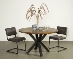 Ronde Eettafel Basto Ø130cm Mangohout - Loft24.nl