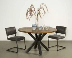 Ronde Eettafel Basto Ø130cm Mangohout - Loft24.nl