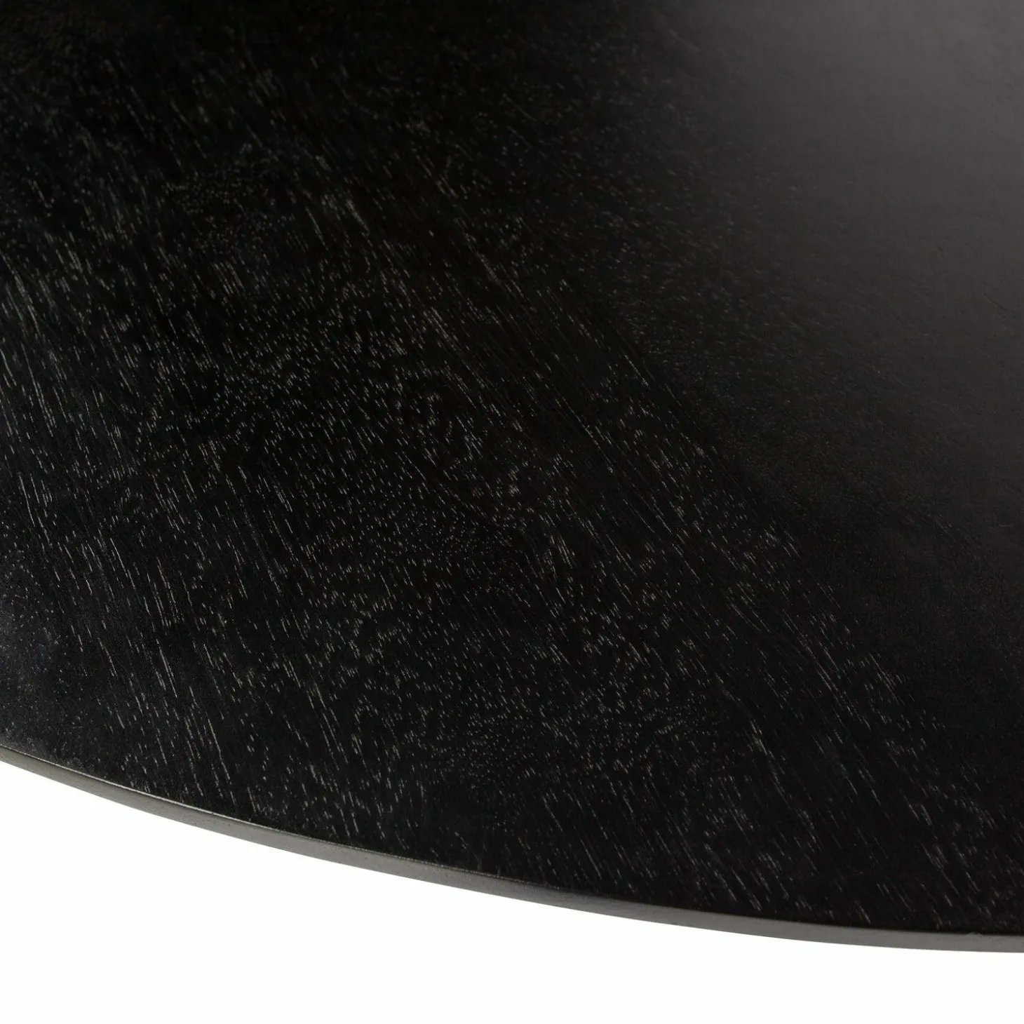 Ronde Eettafel Blanco Mangohout, 120cm, kleur Diep Zwart - Loft24.nl