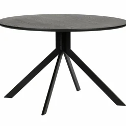 Ronde Eettafel Bruno 120cm, kleur Zwart - Loft24.nl