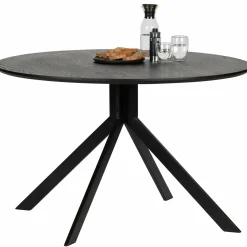Ronde Eettafel Bruno 120cm, kleur Zwart - Loft24.nl