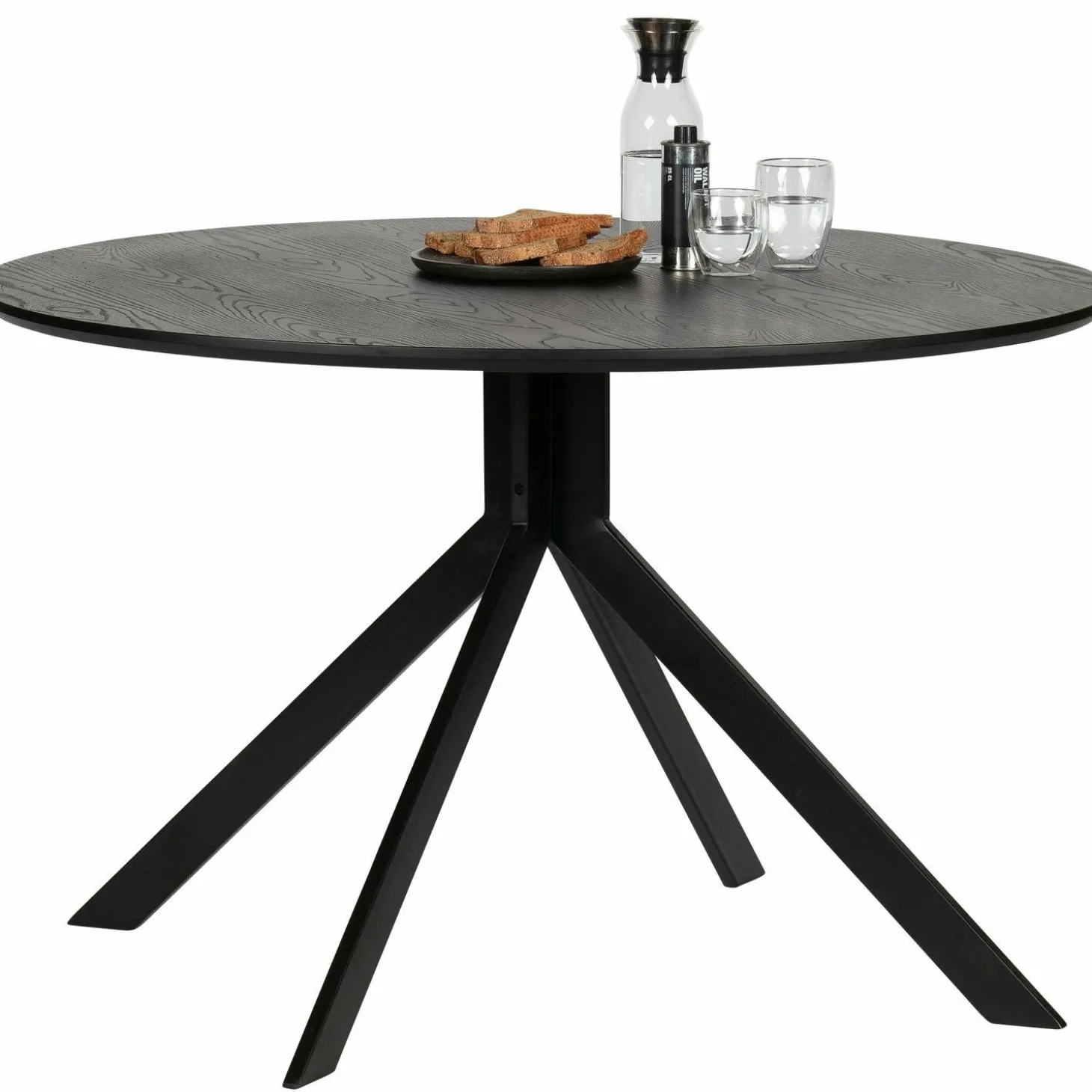 Ronde Eettafel Bruno 120cm, kleur Zwart - Loft24.nl