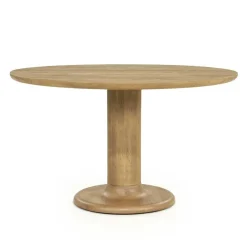 Ronde Eettafel coco Mangohout 130cm - Naturel - Loft24.nl