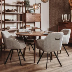 Ronde Eettafel Falcone Acaciahout 130cm - Loft24.nl