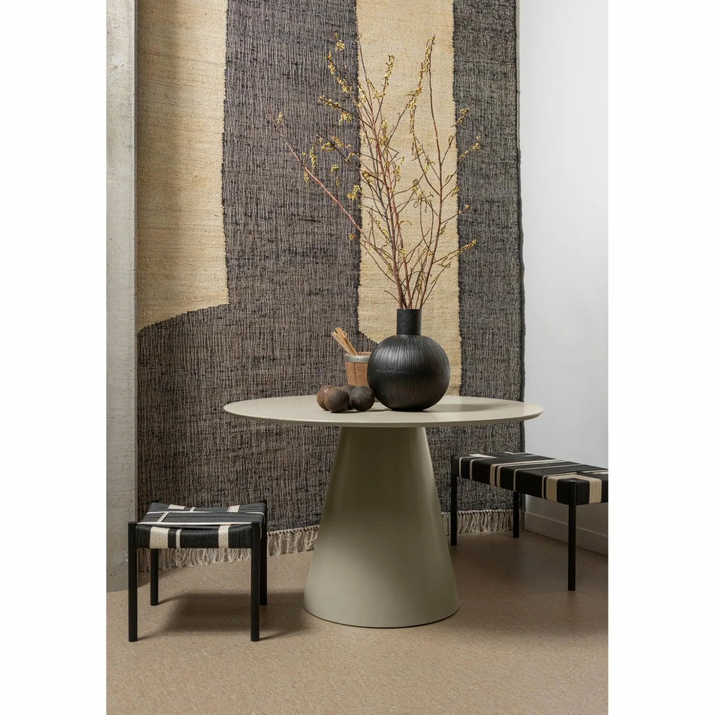 Ronde Eettafel Jorre 120cm - antique beige - Loft24.nl