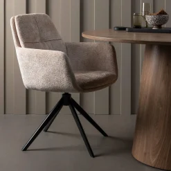 Ronde Eettafel Maan 120cm, kleur Walnoot - Loft24.nl