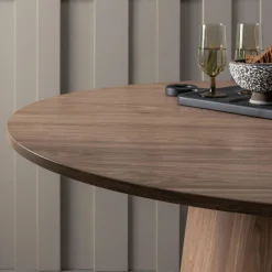 Ronde Eettafel Maan 120cm, kleur Walnoot - Loft24.nl