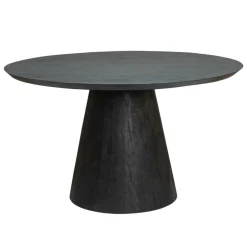 Ronde Eettafel Premana Mangohout Zwart - 150cm - Loft24.nl