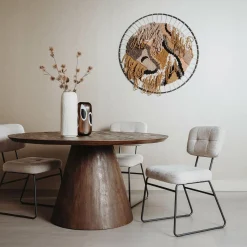 Ronde Eettafel Premana Mangohout Bruin - 130cm - Loft24.nl
