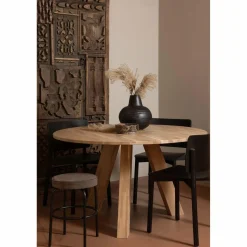 Ronde Eettafel Rhonda Eikenhout - 130 cm - Loft24.nl