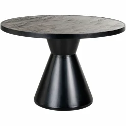 Ronde Eettafel Russel steenfineer Ø120cm - Zwart - Loft24.nl