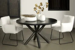 Ronde Eettafel Selva Mangohout - ø130cm Zwart - Loft24.nl