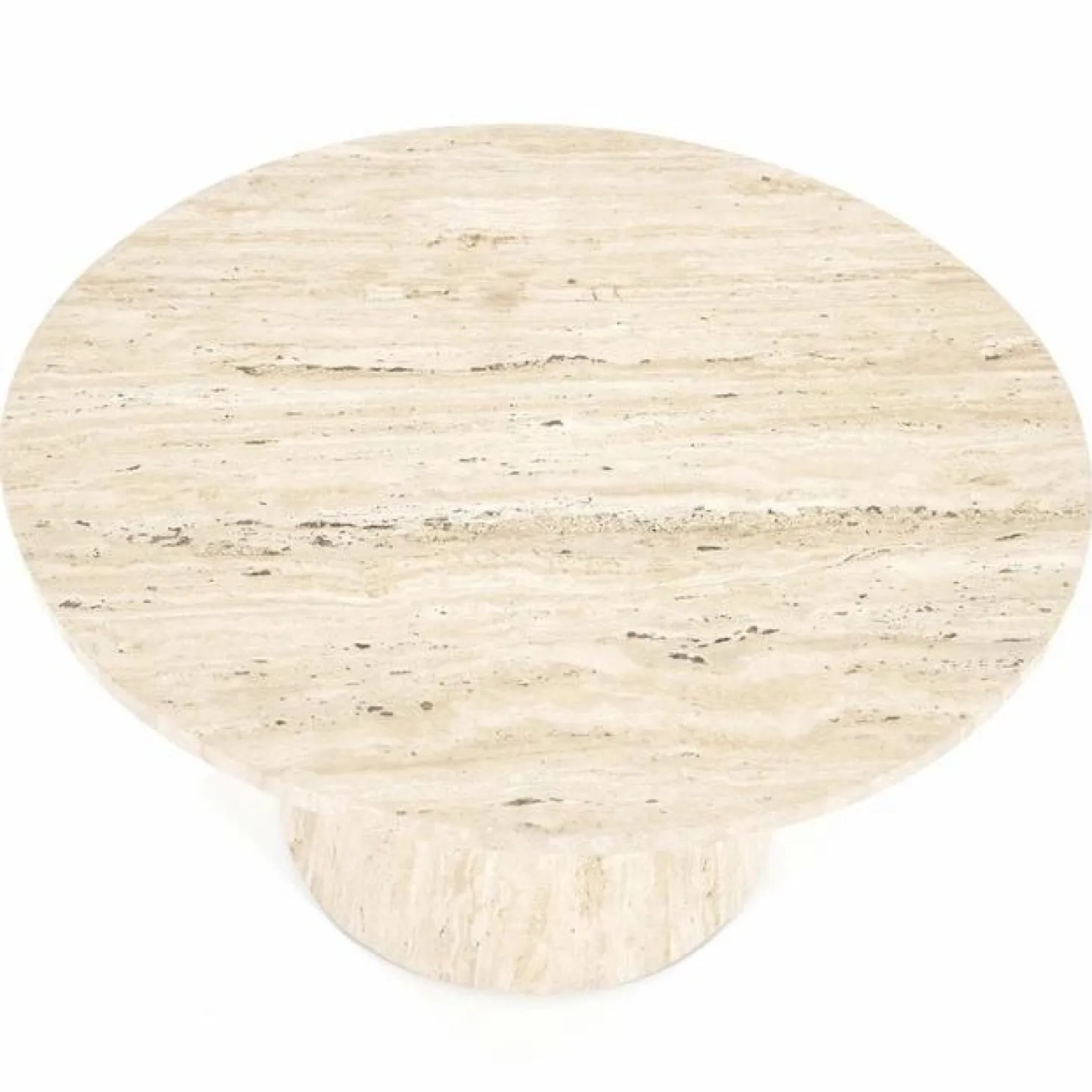 Ronde Salontafel Aime Travertin 70 x 38 cm - Loft24.nl
