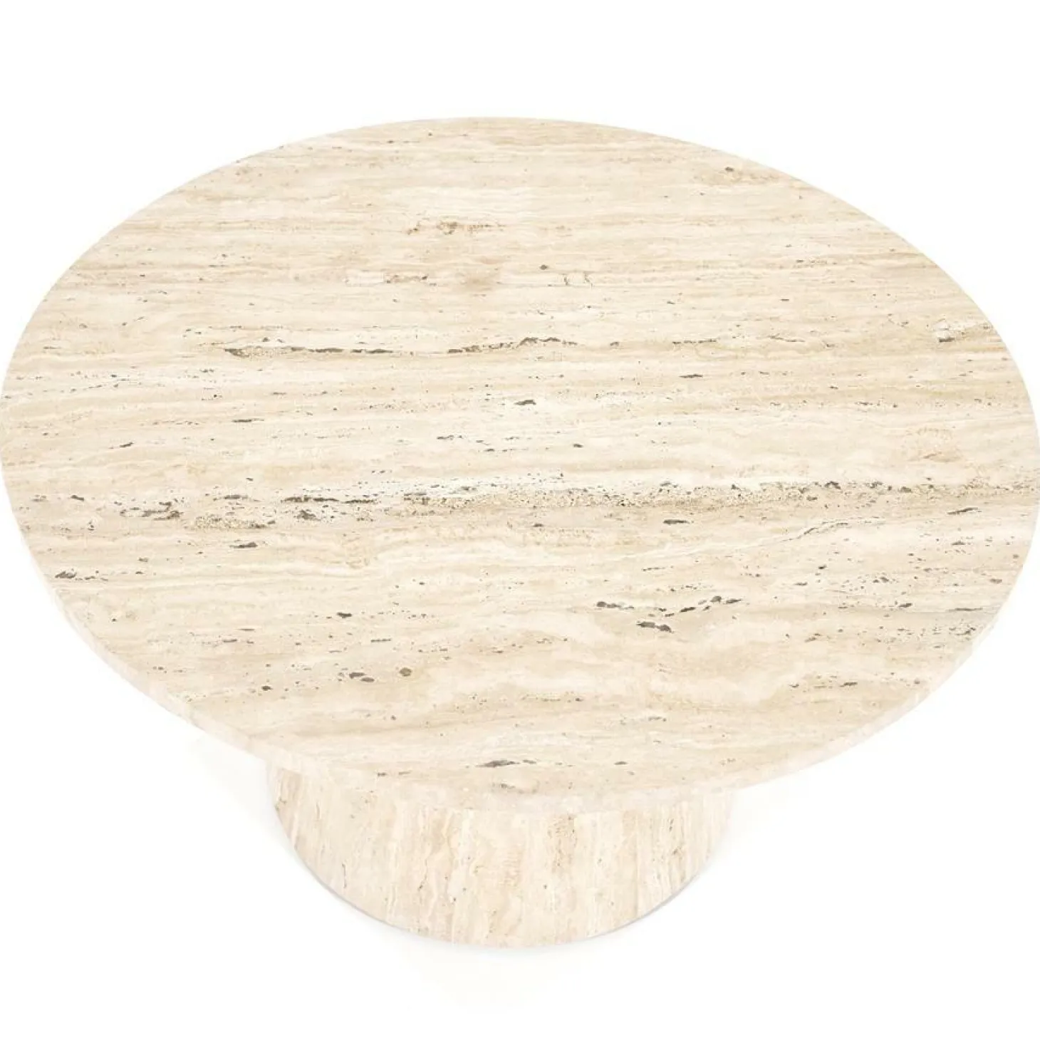 Ronde Salontafel Aime Travertin 70 x 38 cm - Loft24.nl