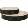 Ronde Salontafel Avalon Travertin - 2 Laags - Loft24.nl