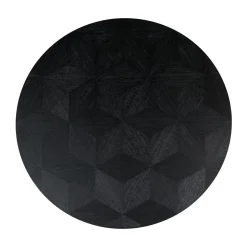 Ronde Salontafel Blax Ø110cm Eikenhout - Zwart - Loft24.nl