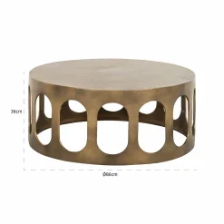 Ronde Salontafel Du Pont Ø86 cm - Brushed Gold - Loft24.nl