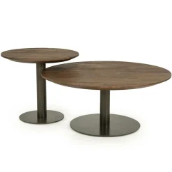 Ronde Salontafel Esila Mangohout 50cm - Loft24.nl