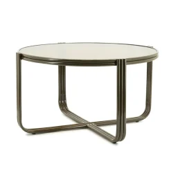 Ronde Salontafel Groovy Glas 63cm - Bruin - Loft24.nl