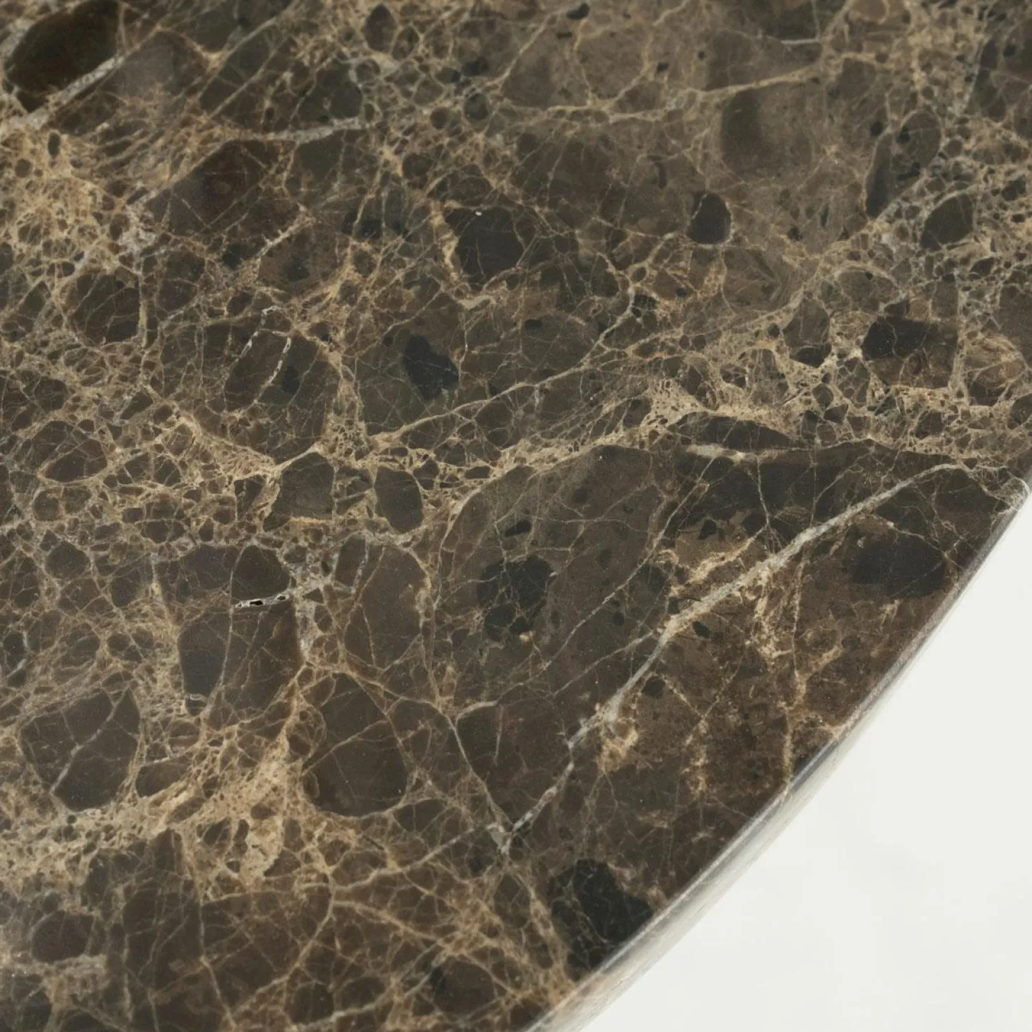 Ronde Salontafel Lando Marmer en mangohout - 60 cm - Loft24.nl