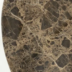 Ronde Salontafel Lando Marmer en mangohout - 80 cm - Loft24.nl