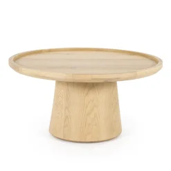 Ronde Salontafel Leia Eikenhout 80cm - Naturel - Loft24.nl