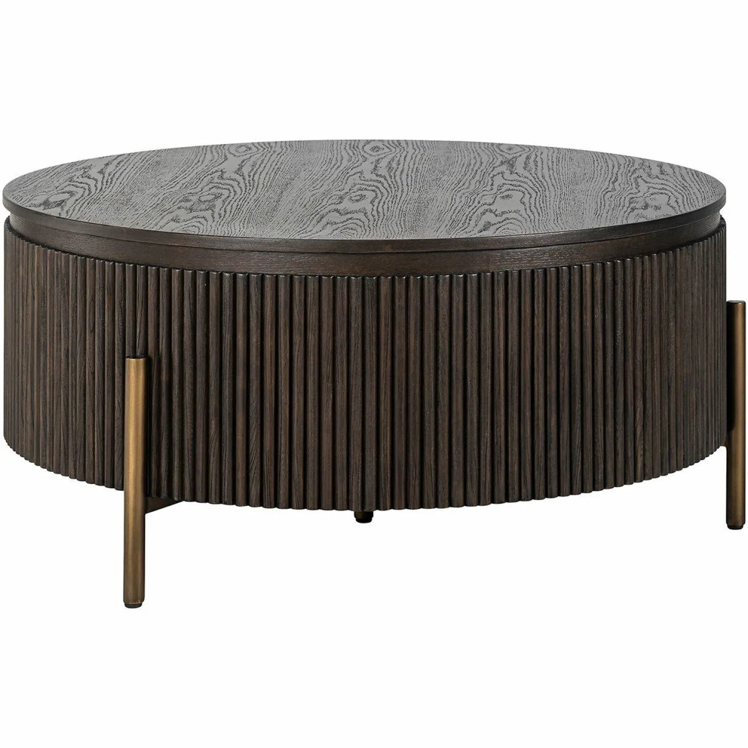 Ronde Salontafel Luxor Eiken Ø95 cm - Bruin - Loft24.nl