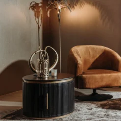 Ronde Salontafel Rivello Mangohout 60 cm - Loft24.nl