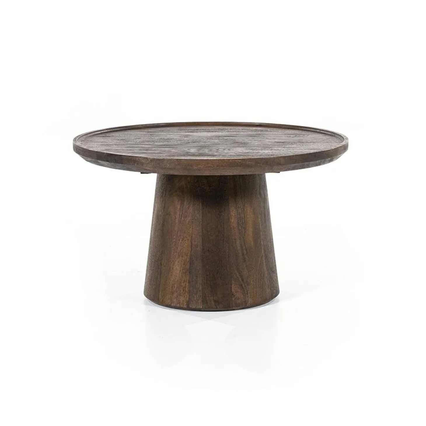 Ronde Salontafel Ron Mangohout 66 cm - Bruin - Loft24.nl